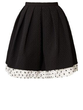 NWT Orla Kiely Textured Flower Jacquard Pleated Skirt, SIZE: US 4 / FR 36 / UK 8